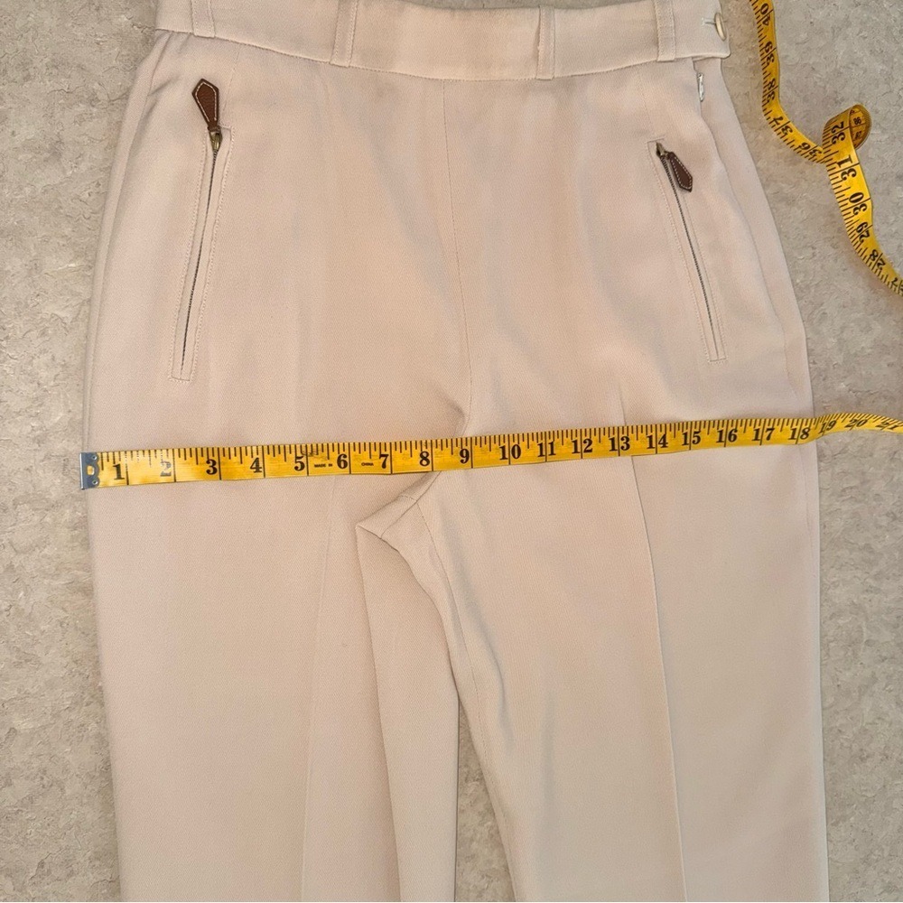 Hermes Vintage Women's Cream Dress Pants Wool Quiet Luxury Old Money - Picture 16 of 16